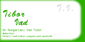 tibor vad business card